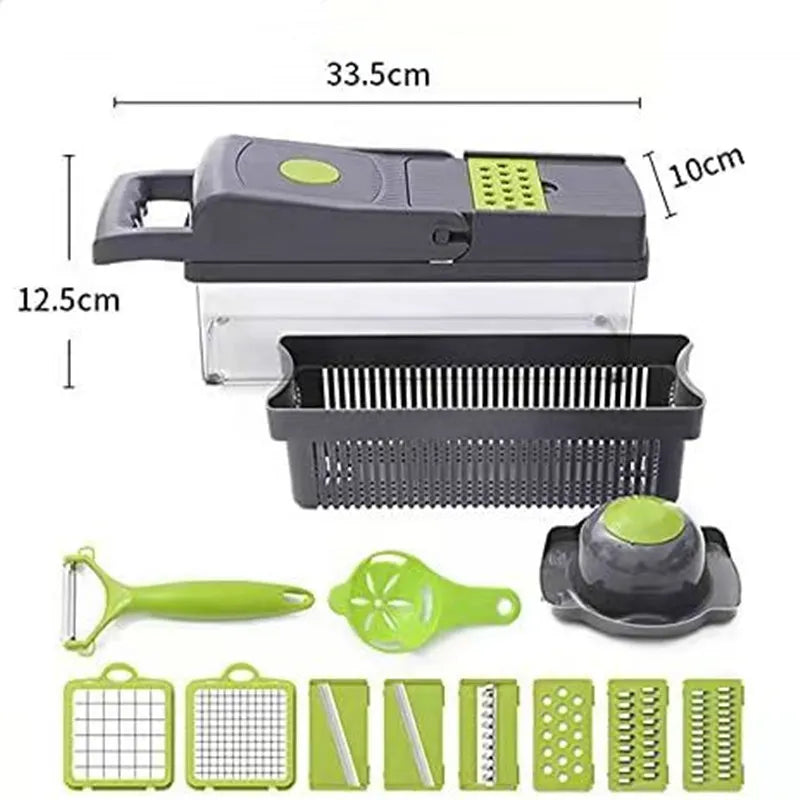 Multifunctional 16-in-1 Vegetable Cutter – All-in-One Kitchen Tool